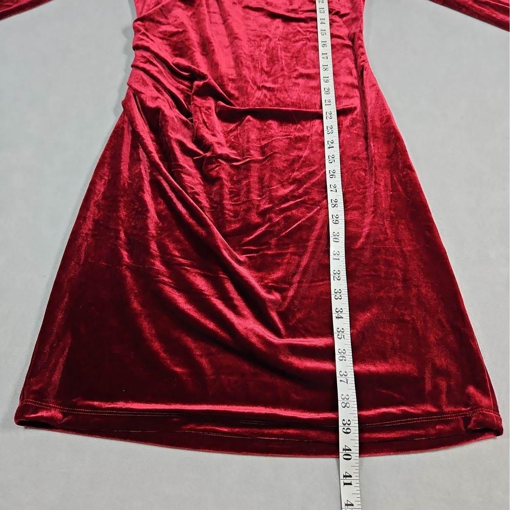INC Womens Red Velour Long Sleeve Bodycon Dress Size Large NWT - Picture 12 of 12